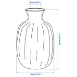 TONSÄTTA Vase, blue, 21 cm