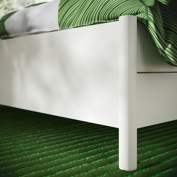 TONSTAD Bed frame with storage, off-white, 140x200 cm
