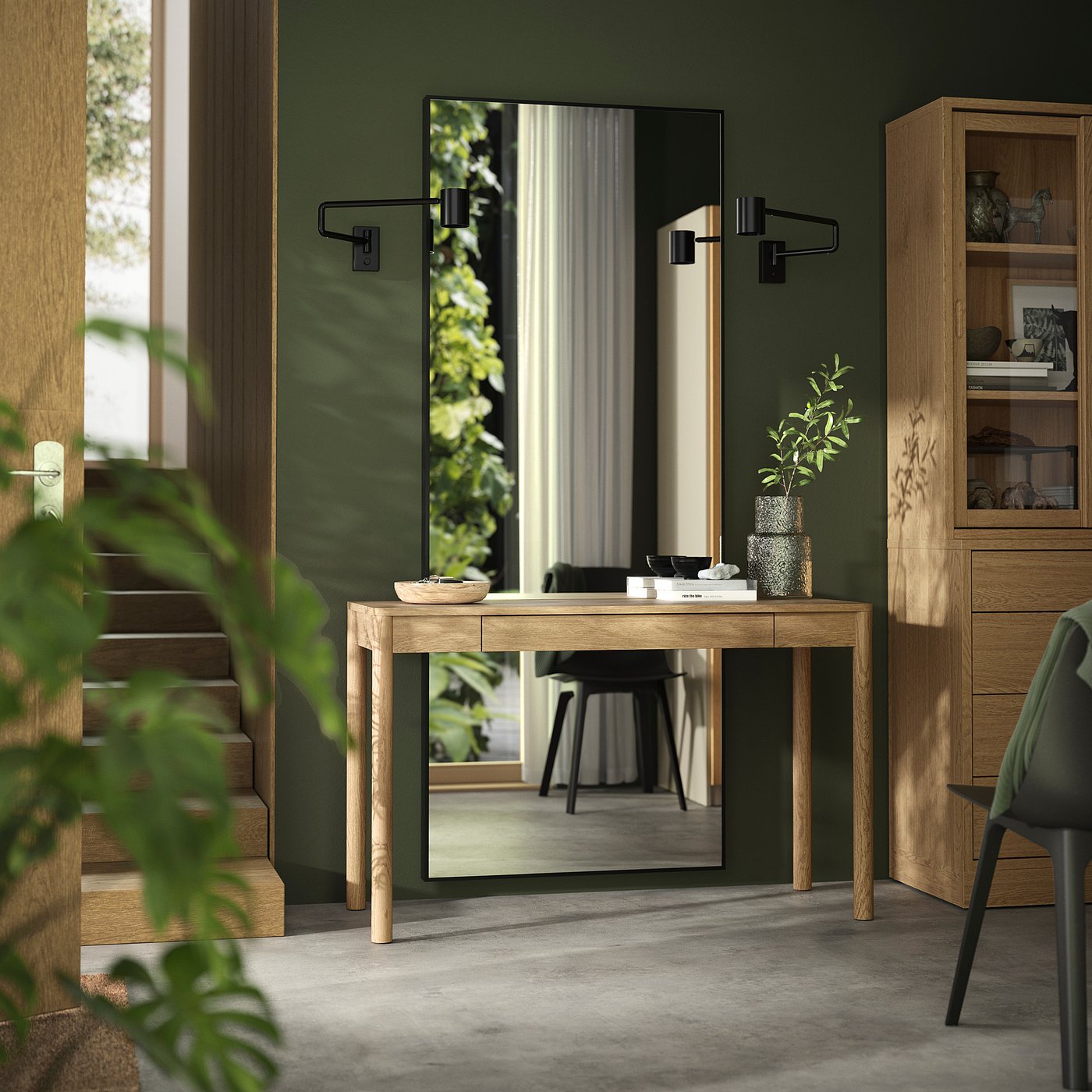 TONSTAD desk, oak veneer, 120x47 cm - IKEA