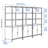 TROTTEN Cabinet combination, anthracite, 240x180 cm