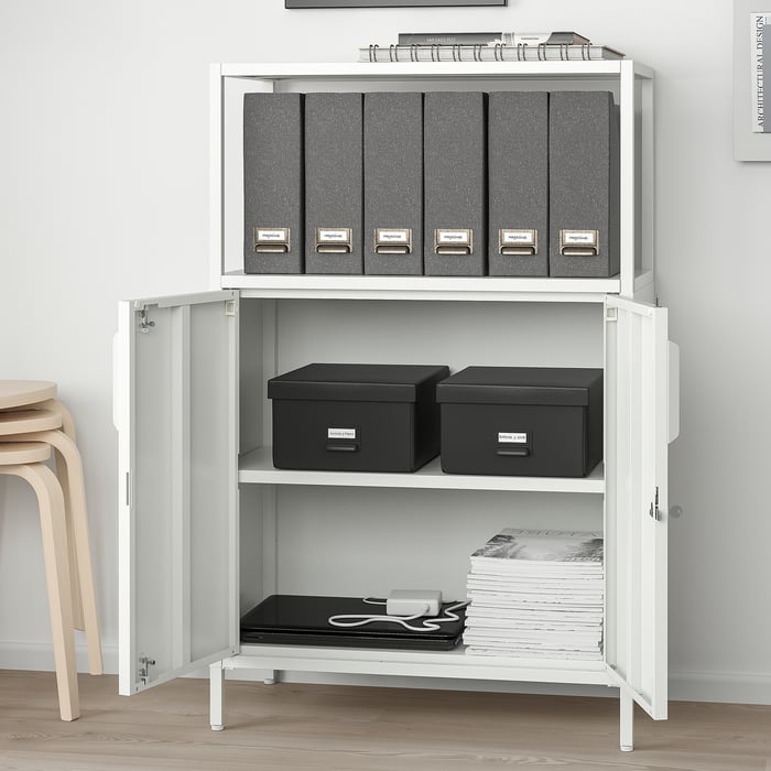 TROTTEN with doors, white, 70x35x110 cm IKEA