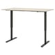 Option: TROTTEN Desk sit/stand, beige/anthracite, 160x80 cm