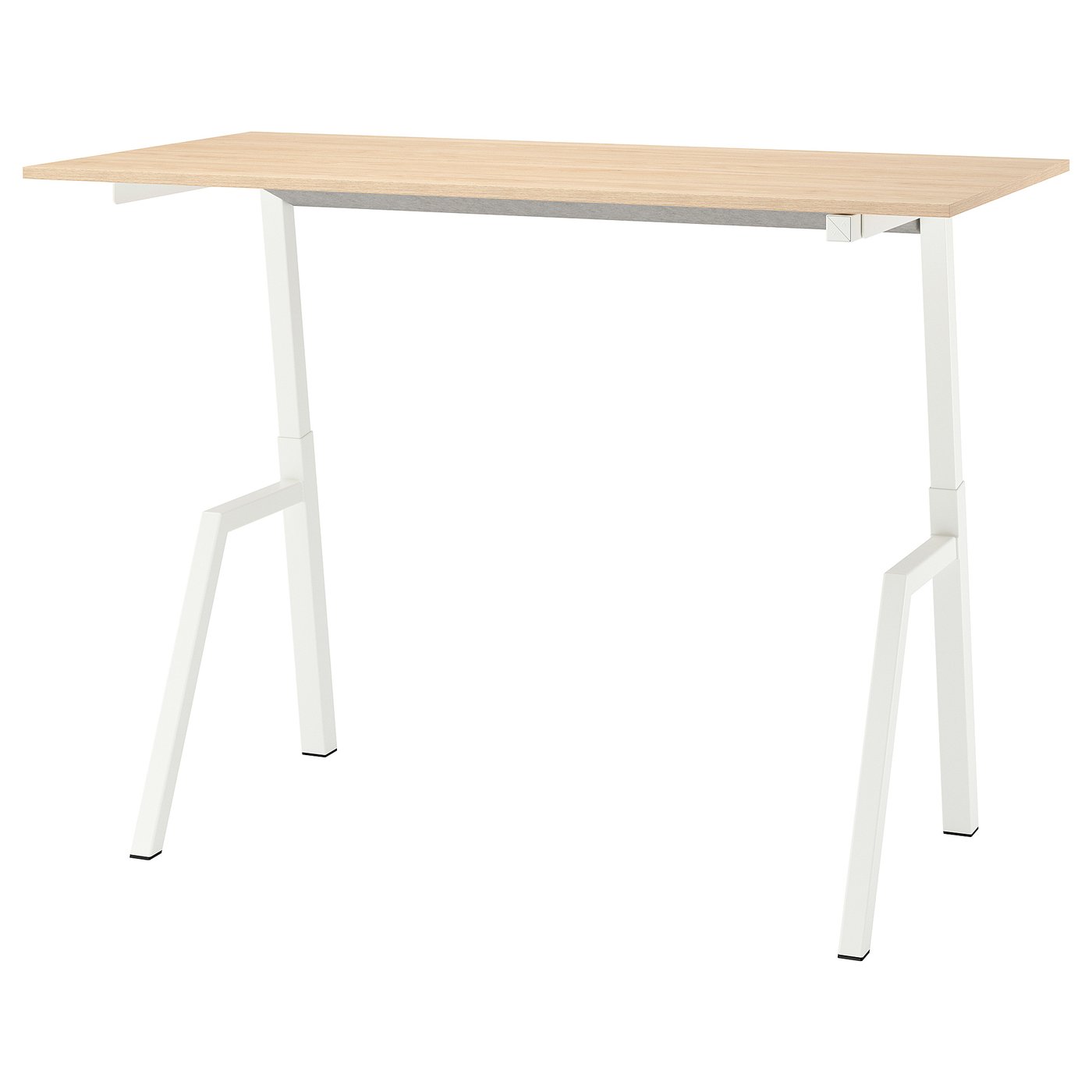 TROTTEN desk sit/stand, electric ash effect/white, 160x80 cm - IKEA