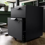 TROTTEN Drawer unit w 2 drawers on castors, anthracite