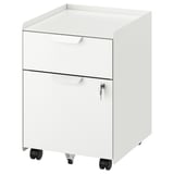TROTTEN Drawer unit w 2 drawers on castors, white