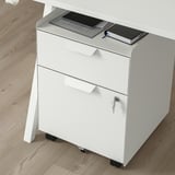 TROTTEN Drawer unit w 2 drawers on castors, white