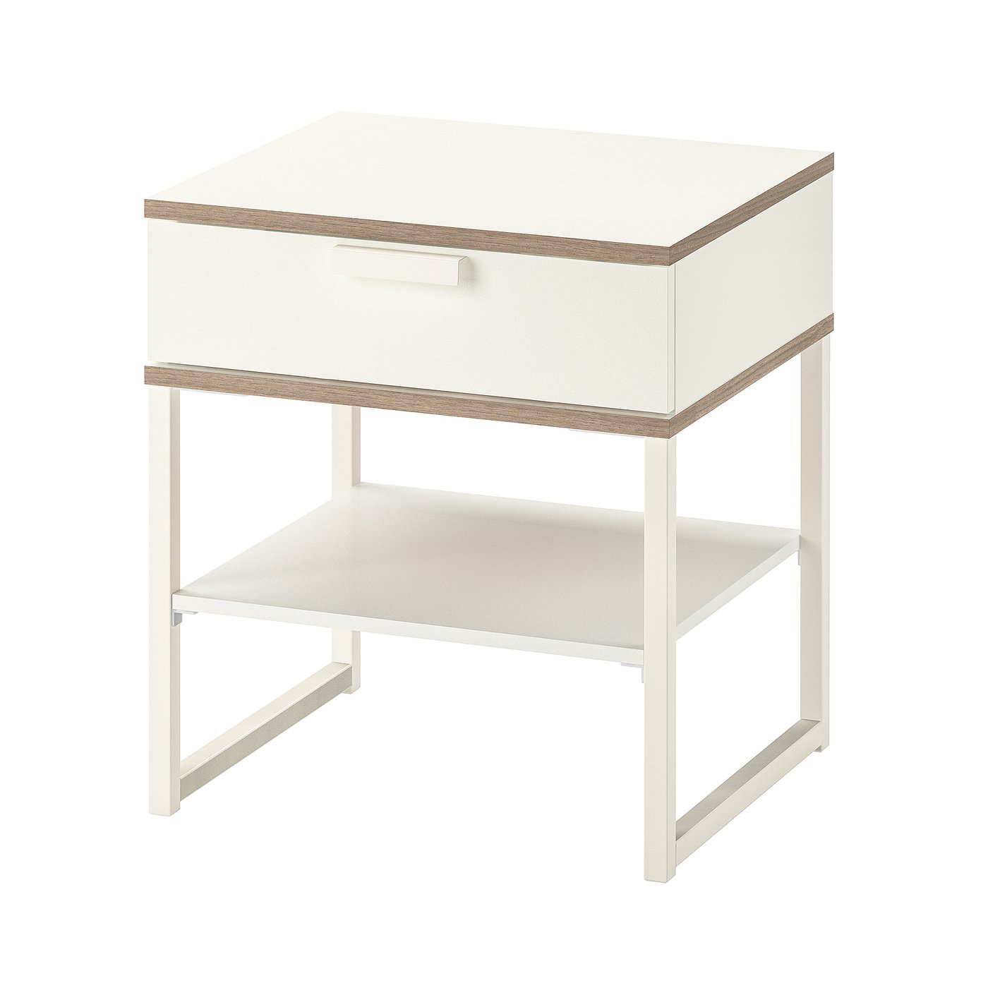 TRYSIL Bedside table, white/light grey, 45x40 cm IKEA