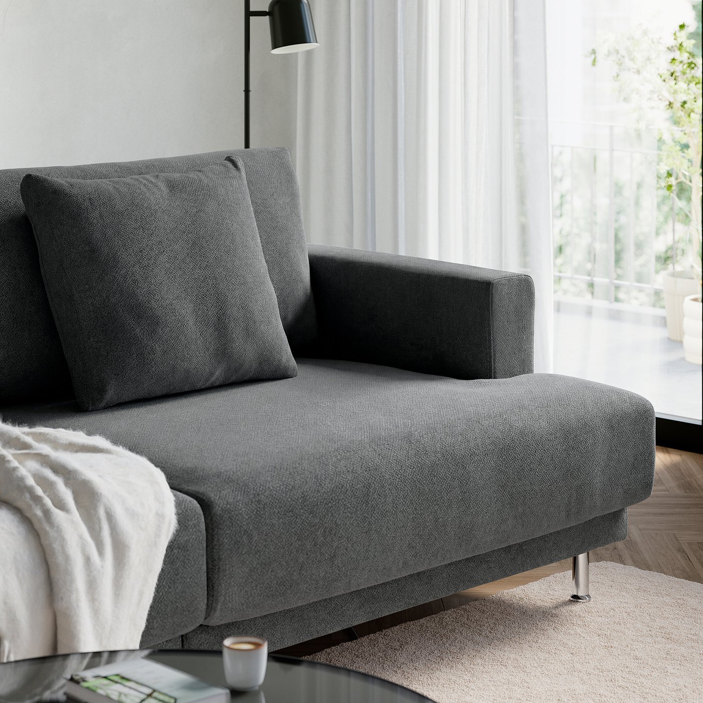 UPPÅKRA 3-seat modular sofa, Johanneshov dark grey - IKEA