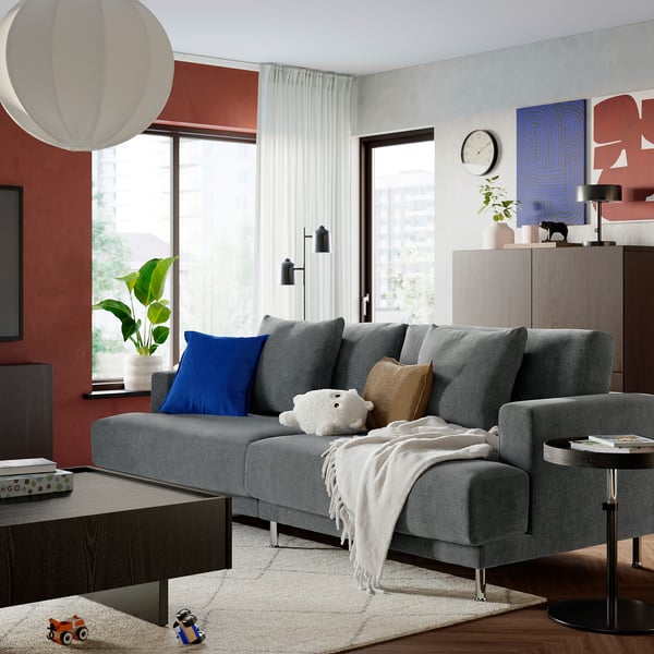 UPPÅKRA 3-seat modular sofa, Johanneshov dark grey