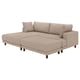 UPPÅKRA 3-seat modular sofa, with chaise longue, left with footstool/Samsala grey-beige