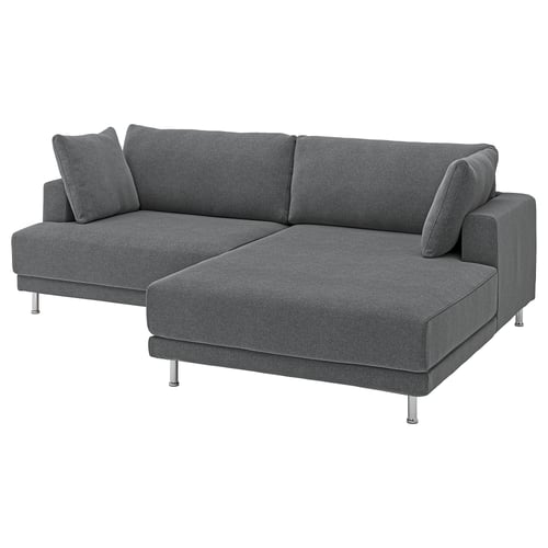 UPPÅKRA sectional sofa, grey, modern design, plush cushions, l-shaped.