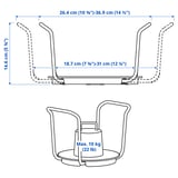 UPPDATERA Plate holder, anthracite, 19-31 cm