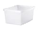 Plastic storage box UPPSNOFSAD for organising supplies, polypropylene, sturdy, stackable.