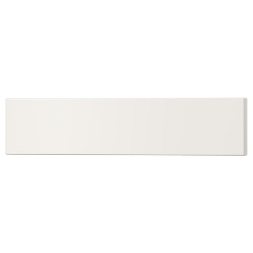 UTRUSTA white drawer front, acrylic paint, fiberboard, rectangular, minimalist design.