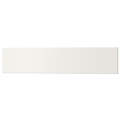 Utresta white drawer front, acrylic painted fiberboard, rectangular shape.
