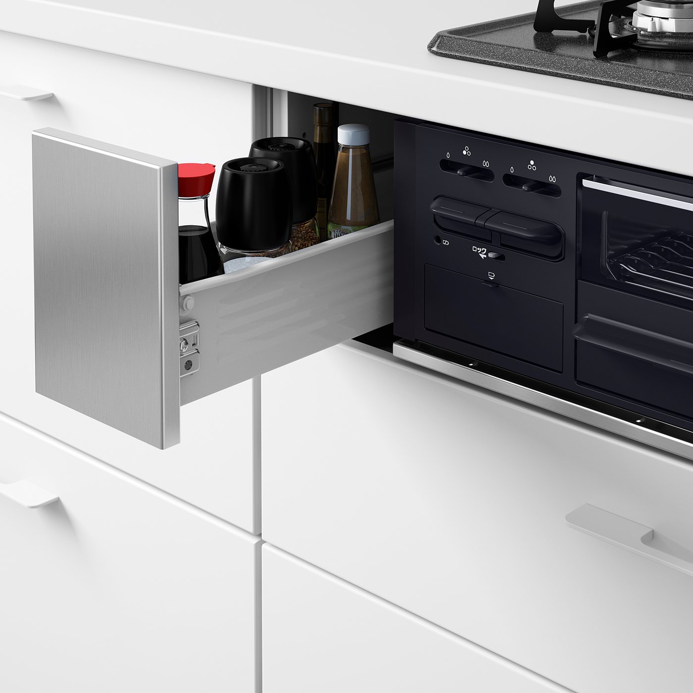 UTRUSTA drawer, stainless steel, 15x60 cm - IKEA