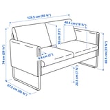 VACKERBY 2-seat sofa, Remmarn grey-beige