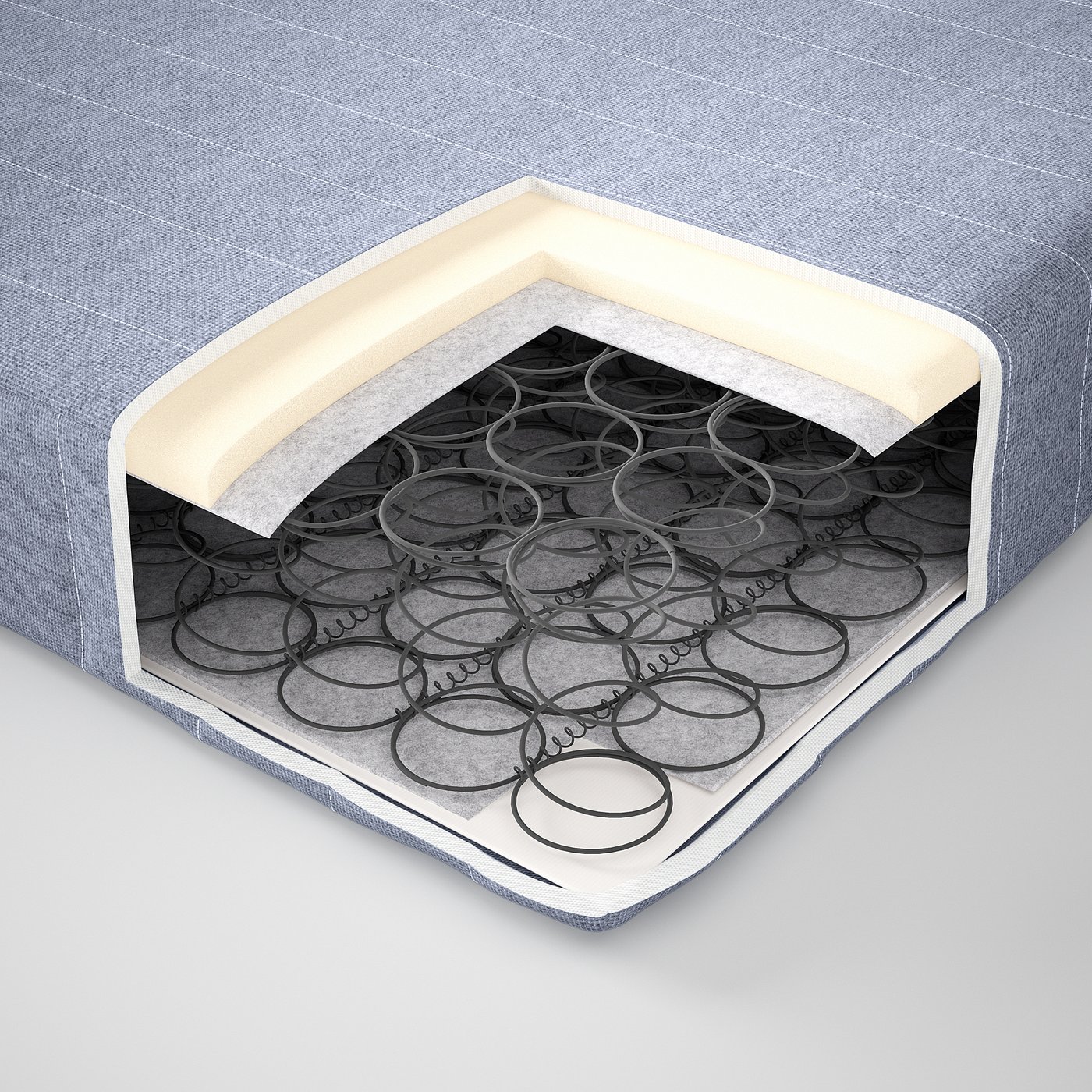 IKEA！HAFSLO スプリングマットレス 140x200cm vadsoe-sprung-mattress-extra-