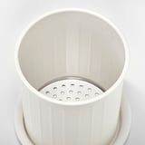 VÄLVÅRDAD Cutlery stand, white/galvanised, 13 cm