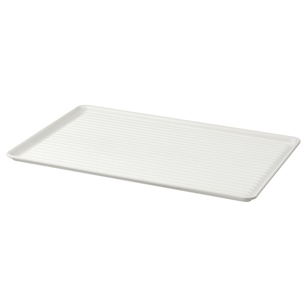 VÄLVÅRDAD Dish drainer, white/galvanised, 52x35 cm