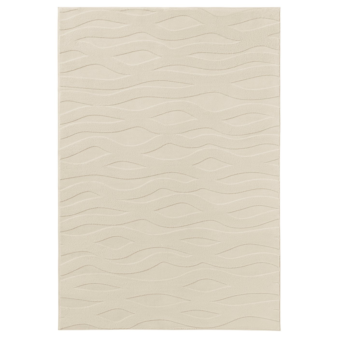 IKEA　VÄXELFEL ヴェクセルフェル ラグオフホワイト VÄXELFEL rug, low pile, off-white, 133x195 cm - IKEA