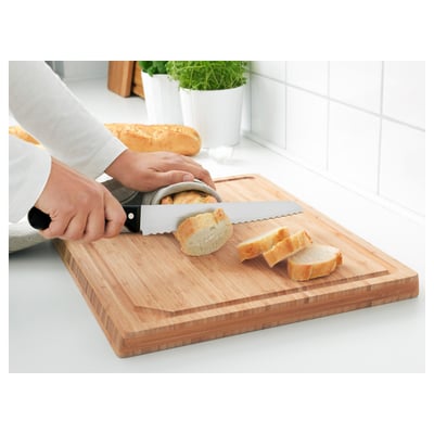 VARDAGEN Bread knife, dark grey, 23 cm
