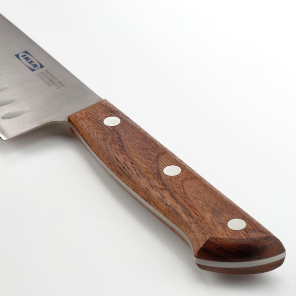 VARDAGEN Santoku knife, stainless steel/walnut, 16 cm
