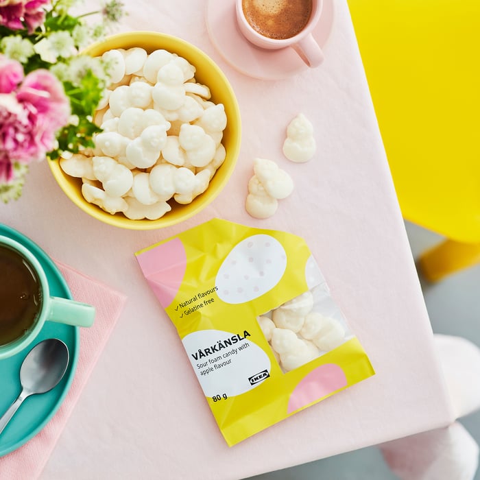 VÅRKÄNSLA Sour foam candy, with apple flavour, 80 g IKEA