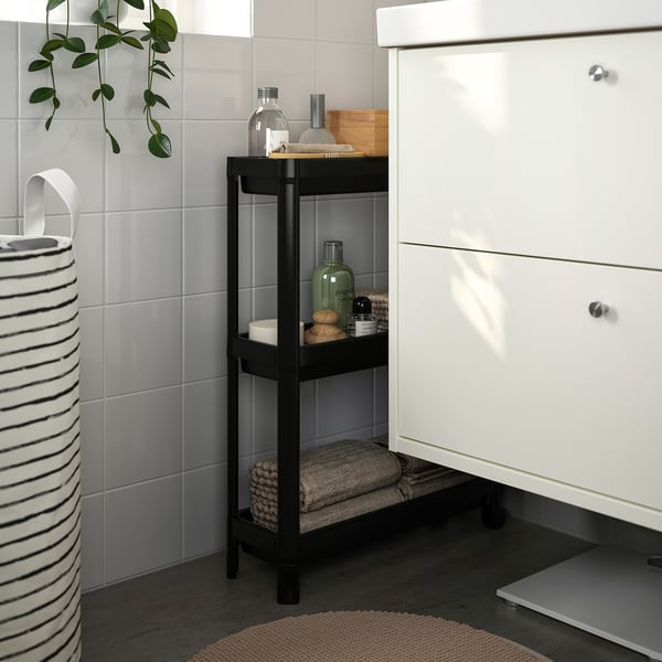 VESKEN Trolley, black, 54x18x71 cm