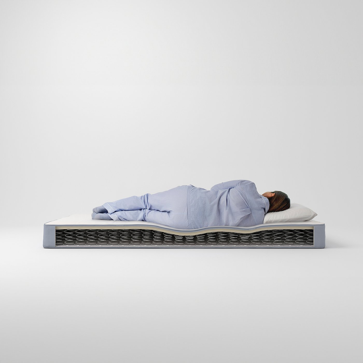 VESTMARKA sprung mattress, firm/light blue, 90x200 cm - IKEA