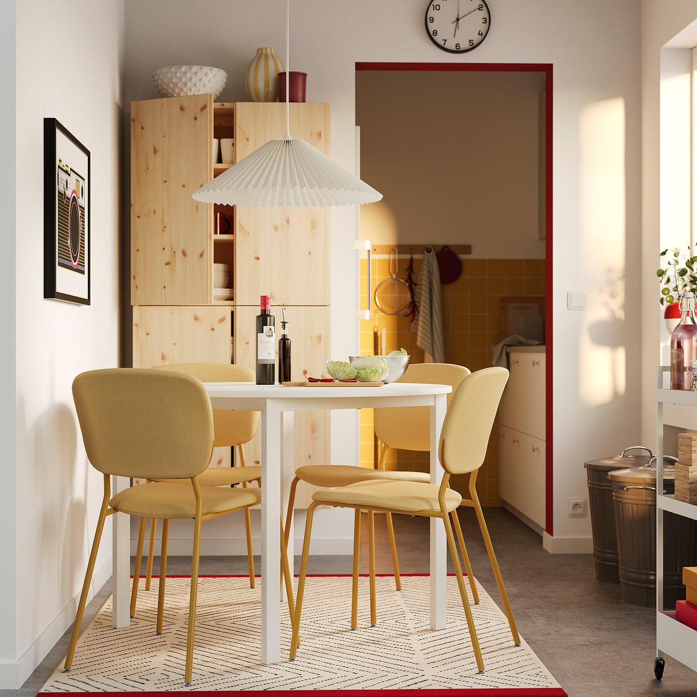 VIHALS chair, yellow/Tibbleby yellow - IKEA