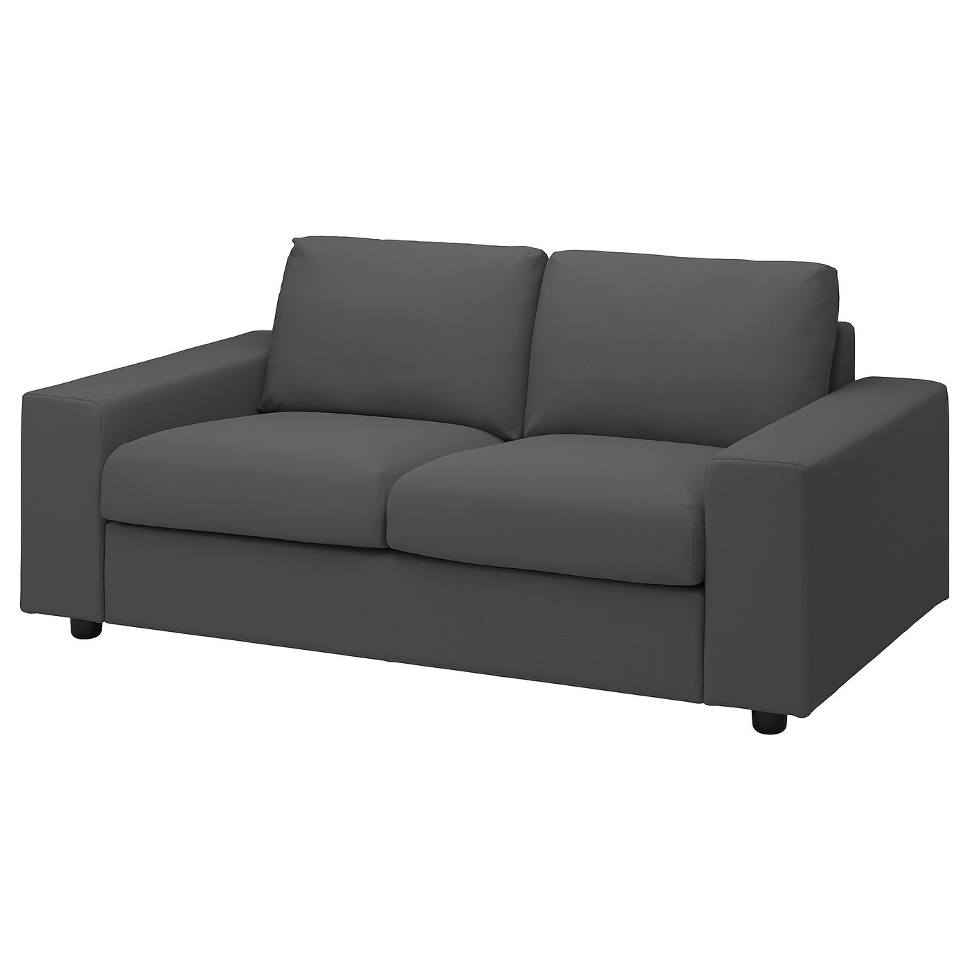 2人掛けソファ + フットスツール IKEA VIMLE VIMLE 2-seat sofa, with wide armrests/Hallarp grey - IKEA