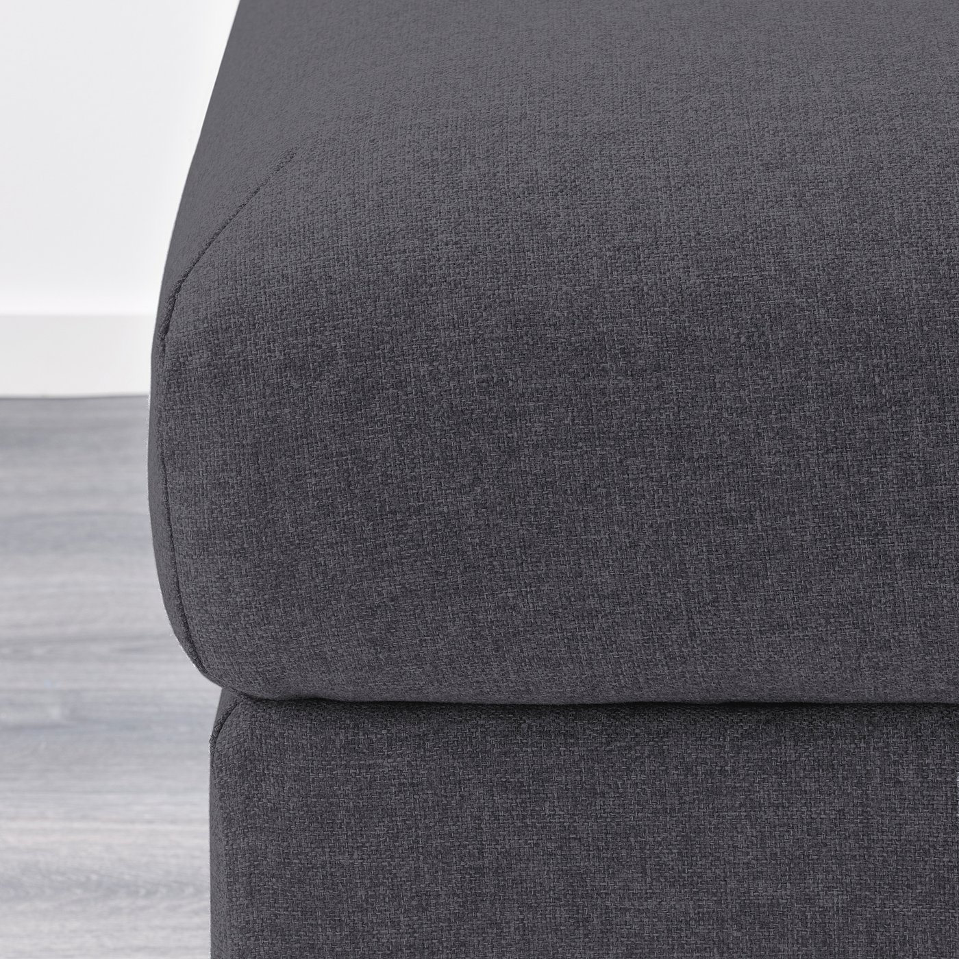 VIMLE footstool with storage, Gunnared medium grey - IKEA