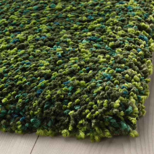 VINDUM Rug, high pile, green, 170x230 cm