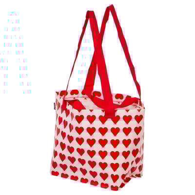 VINTERFINT Bag, red heart, 27x18x27 cm/13 l