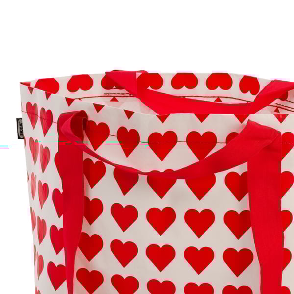 VINTERFINT Bag, red heart, 27x18x27 cm/13 l