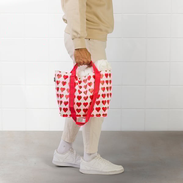 VINTERFINT Bag, red heart, 27x18x27 cm/13 l