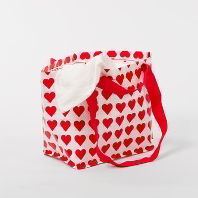VINTERFINT Bag, red heart, 27x18x27 cm/13 l