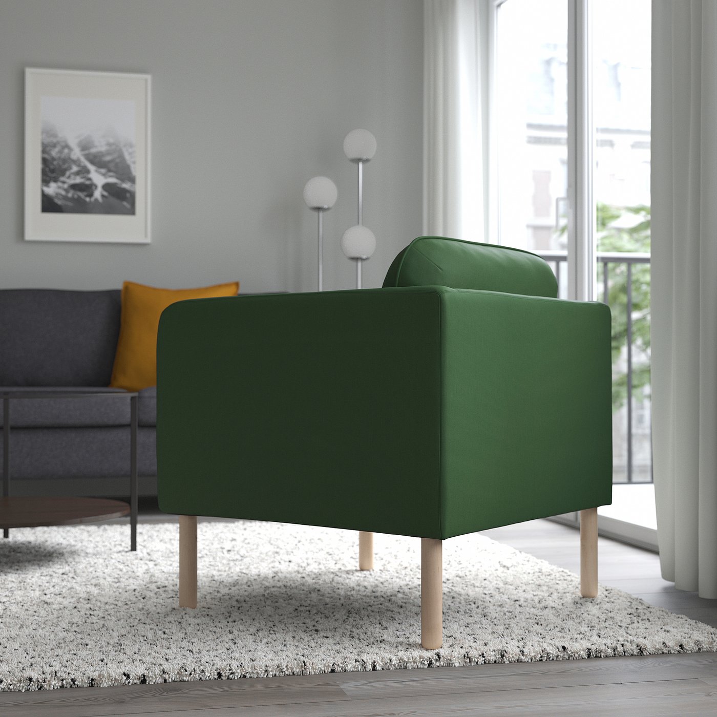 VISKABACKA armchair, Vissle dark green - IKEA