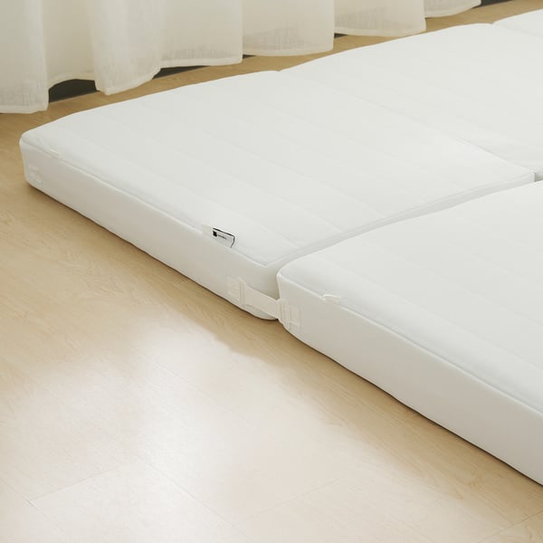 VITHÄLL Pocket spring mattress, foldable extra firm/white, 90x200 cm