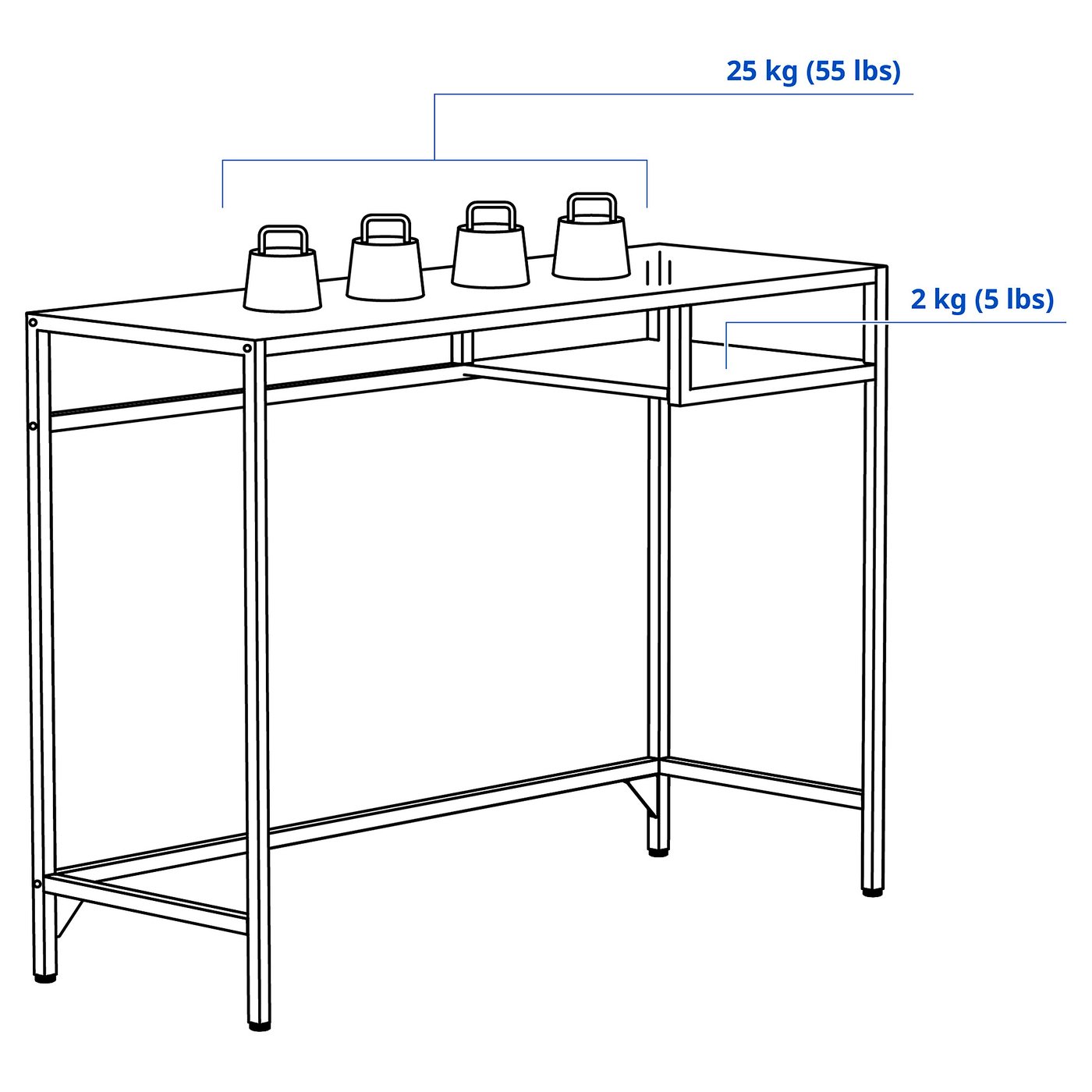 美品 IKEA ガラス テーブル 机 パソコンデスク VITTSJO 黒 廃盤 VITTSJÖ laptop table, black-brown/glass, 100x36 cm - IKEA