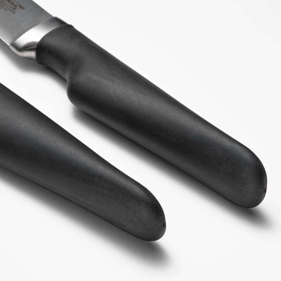 VÖRDA carving fork and carving knife, black IKEA