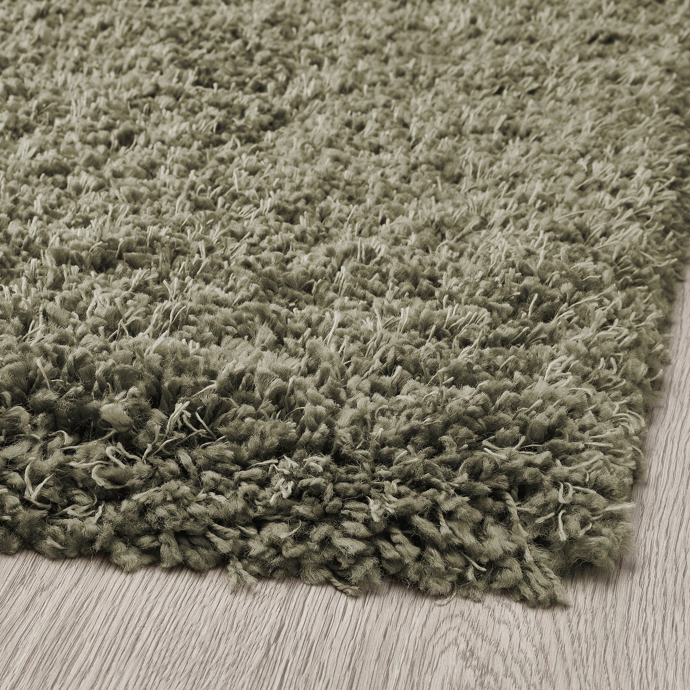 VOLLERSLEV rug, high pile, grey-green, 160x230 cm - IKEA