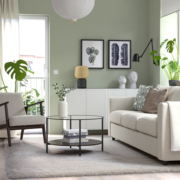 VOLLERSLEV Rug, high pile, white, 200x300 cm