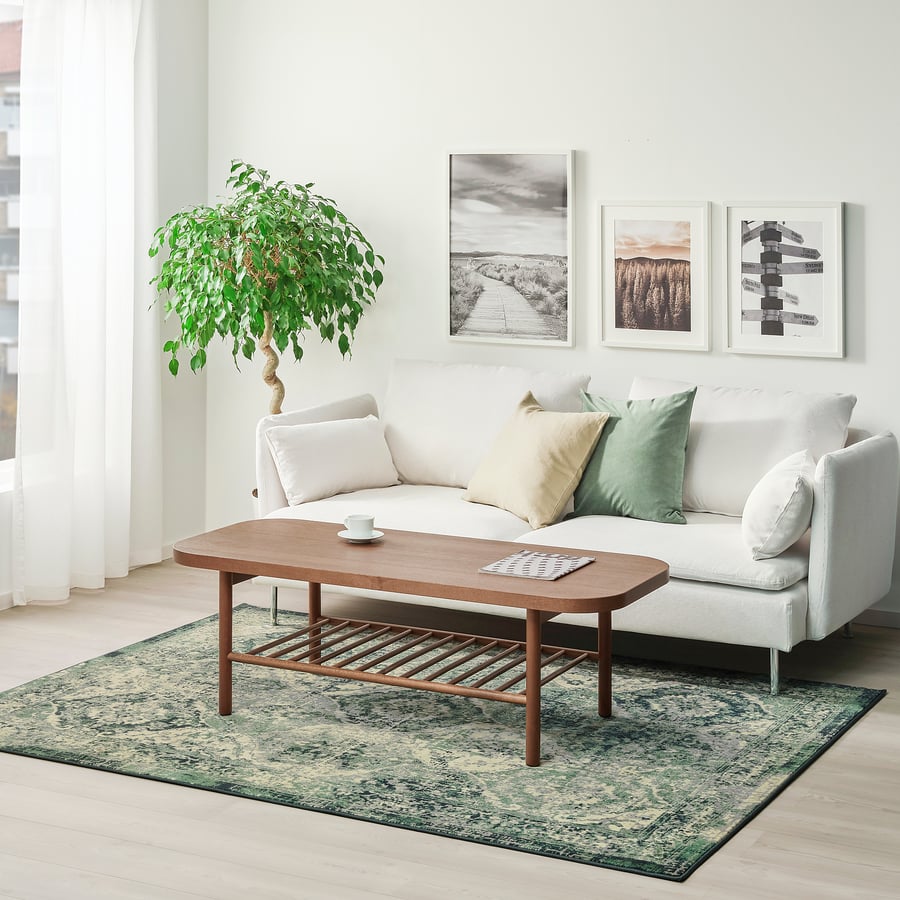 VONSBÄK Rug, low pile, green, 170x230 cm IKEA