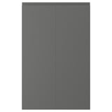 VOXTORP 2-p door f corner base cabinet set, left-hand dark grey, 25x80 cm