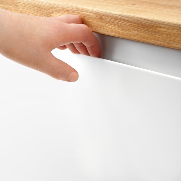 VOXTORP 2-p door f corner base cabinet set, left-hand matt white, 25x80 cm