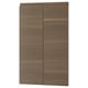 VOXTORP 2-p door f corner base cabinet set, left-hand/walnut effect, 25x80 cm