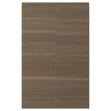 VOXTORP 2-p door f corner base cabinet set, right-hand/walnut effect, 25x80 cm