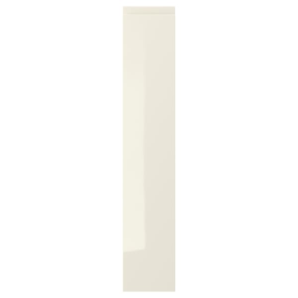 VOXTORP Door, high-gloss light beige, 15x80 cm